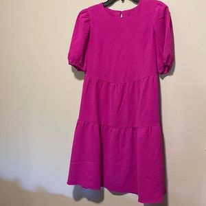 DKNY Magenta Puff Sleeve Dress